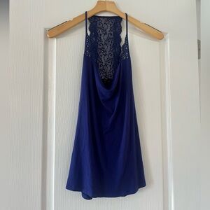 Express purple lace back tank size XS